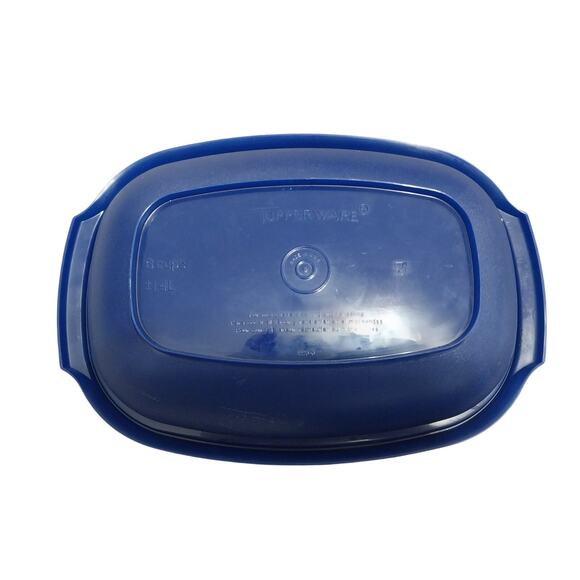 Vintage Tupperware Blue White Microwave Vegetable Rice Steamer 3 Pc #1273 - Picture 4 of 5